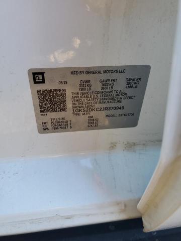 1GKS2DKC2JR370949 GMC YUKON SLT