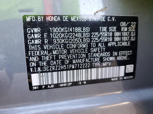3CZRZ2H51PM712222 Honda HR-V SPORT