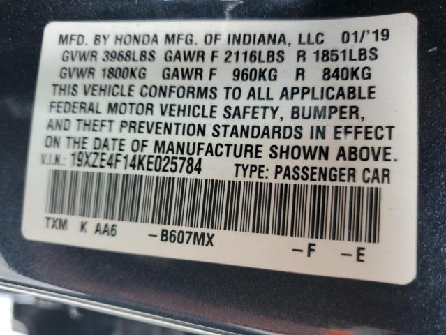 19XZE4F14KE025784 Honda Insight Lx