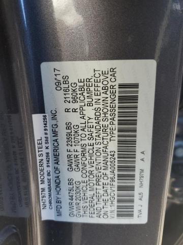 1HGCV1F96JA005243 Honda Accord Touring