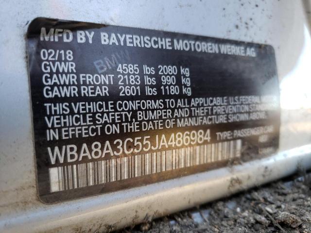 WBA8A3C55JA486984 BMW 320 XI