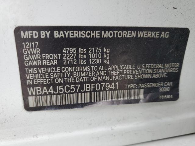 WBA4J5C57JBF07941 BMW 440i Gran Coupe