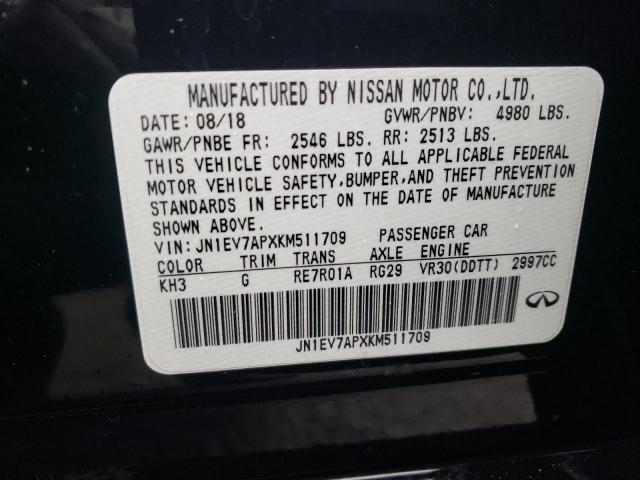 JN1EV7APXKM511709 Infiniti Q50 LUXE