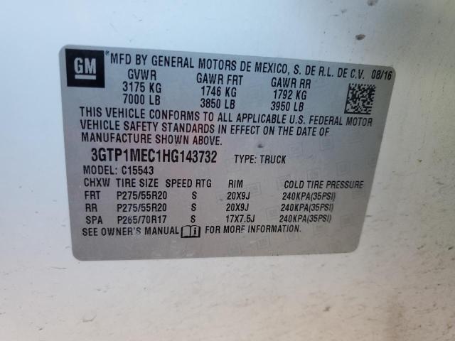 3GTP1MEC1HG143732 GMC Sierra C1500 Sle