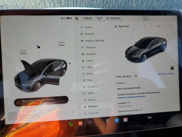 5YJ3E1EA6PF671089 Tesla MODEL 3