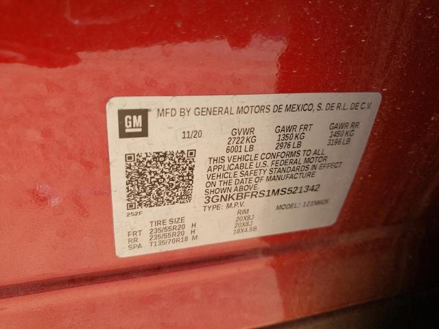 3GNKBFRS1MS521342 Chevrolet Blazer Premier