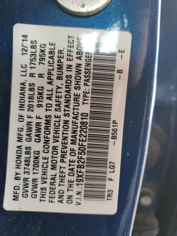 19XFB2F50FE220810 Honda Civic Lx