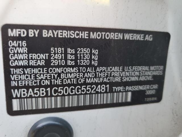WBA5B1C50GG552481 BMW 535 I