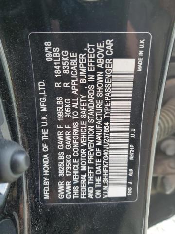 SHHFK7G40JU237854 Honda Civic Sport
