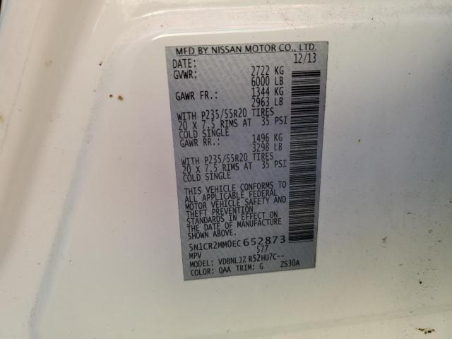 5N1CR2MM0EC652873 Nissan Pathfinder Sv Hybrid