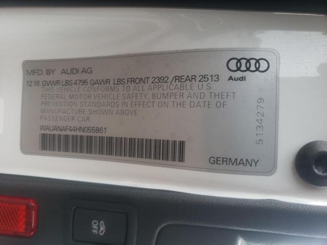 WAUANAF44HN055861 Audi A4 PREMIUM