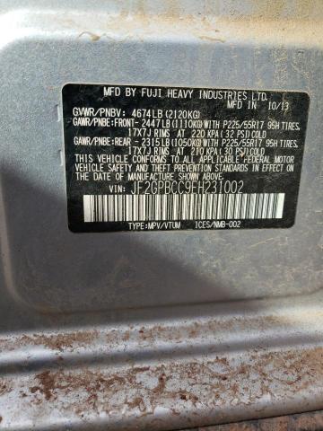 JF2GPBCC9EH231002 Subaru Xv Crosstrek 2.0i Hybrid
