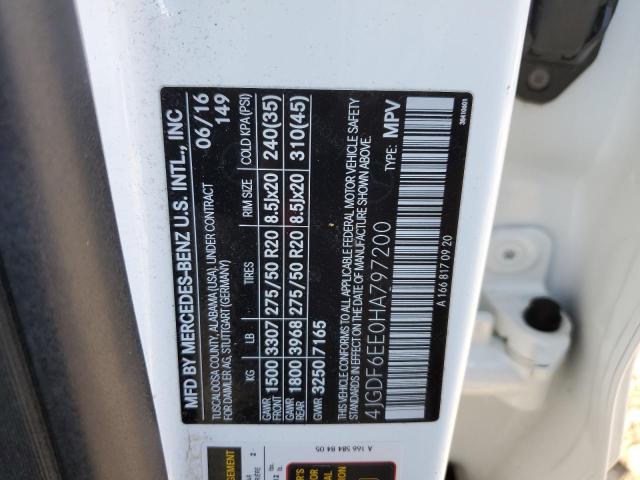 4JGDF6EE0HA797200 Mercedes-Benz Gls 450 4matic