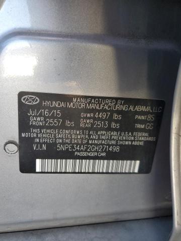 5NPE34AF2GH271498 Hyundai Sonata Sport