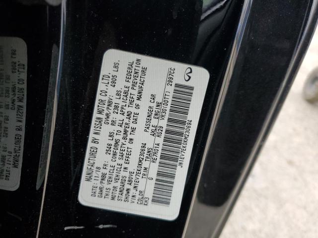 JN1EV7EK0KM230694 Infiniti Q60 PURE