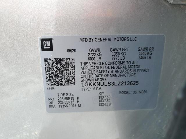 1GKKNULS3LZ213625 GMC ACADIA SLT