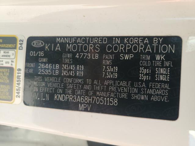 KNDPR3A68H7051158 KIA Sportage Sx