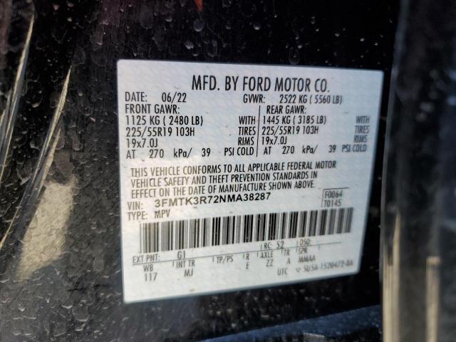 3FMTK3R72NMA38287 Ford Mustang Mach-e Premium