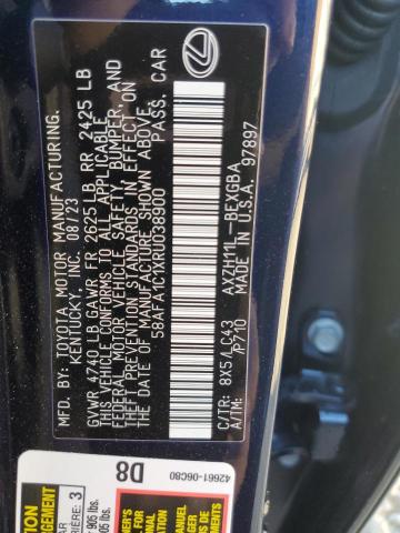 58AFA1C1XRU038900 Lexus Es 300h Base