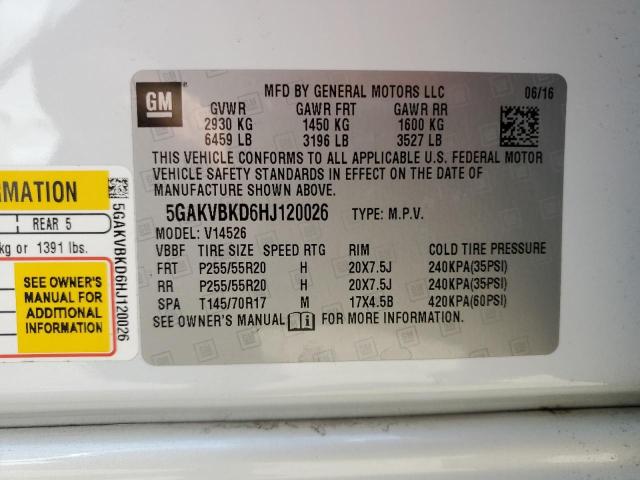 5GAKVBKD6HJ120026 Buick Enclave