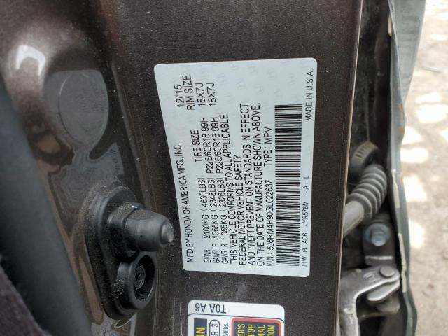 5J6RM4H90GL022637 Honda Cr-v Touring