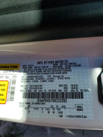 3FA6P0HD7KR233282 Ford FUSION SE