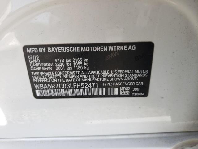 WBA5R7C03LFH52471 BMW 330XI