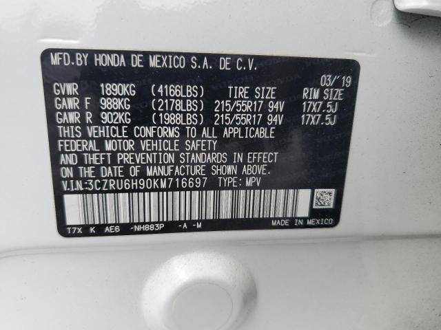 3CZRU6H90KM716697 Honda Hr-v Touring