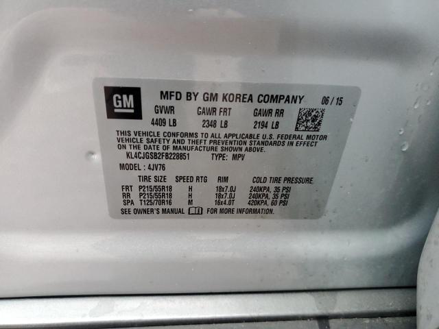 KL4CJGSB2FB228851 Buick Encore
