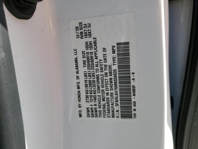 5FNRL6H76MB036835 Honda ODYSSEY EXL