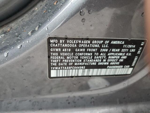 1VWAT7A33FC044382 Volkswagen PASSAT S