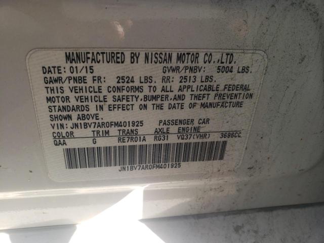 JN1BV7AR0FM401925 Infiniti Q50 BASE