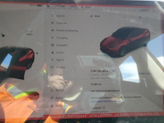 7SAYGDEE9NF520414 Tesla Model Y