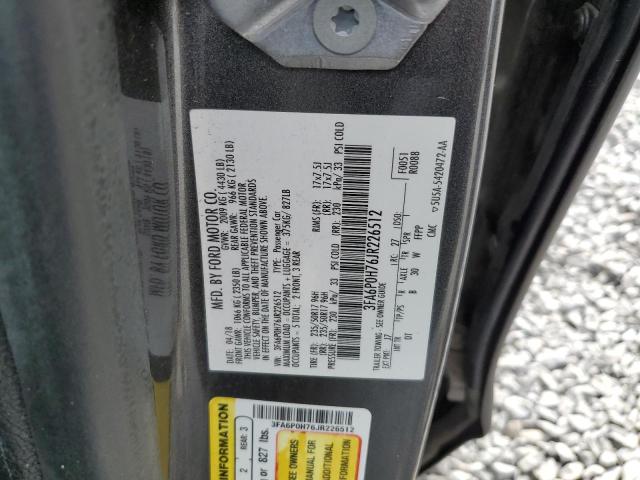 3FA6P0H76JR226512 Ford FUSION SE