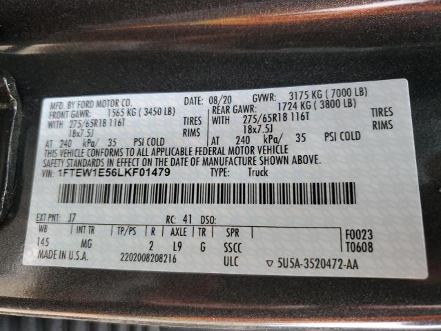Ford F150 SUPER 2020 1FTEW1E56LKF01479 Image 12