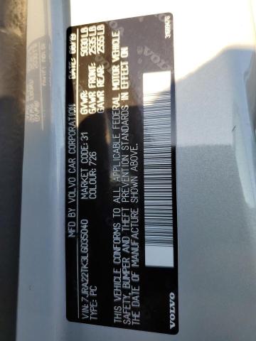 7JRA22TK3LG035040 Volvo S60 T6 Momentum