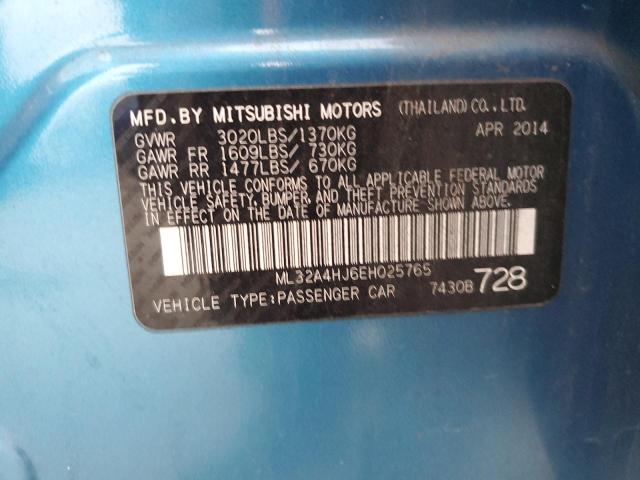 ML32A4HJ6EH025765 Mitsubishi MIRAGE ES