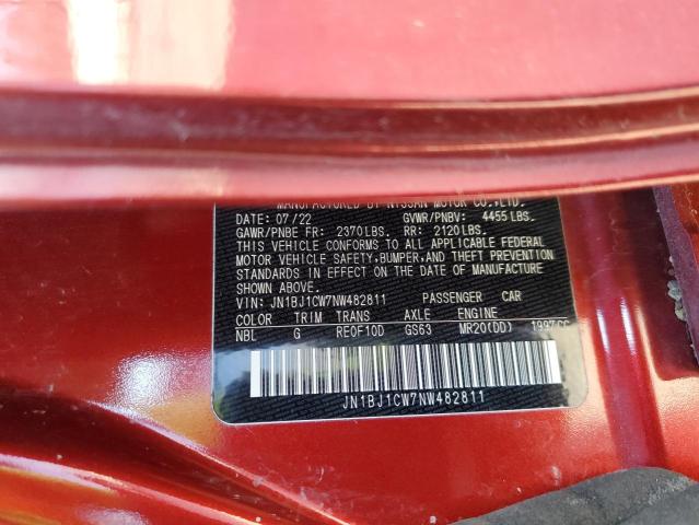 JN1BJ1CW7NW482811 Nissan Rogue Sport Sl