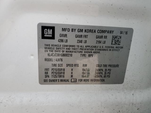 KL4CJCSB1GB692210 Buick Encore