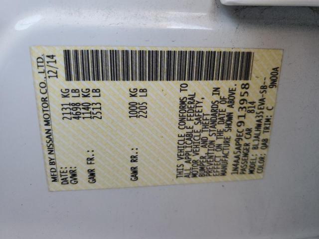 1N4AA5AP9EC913958 Nissan MAXIMA S