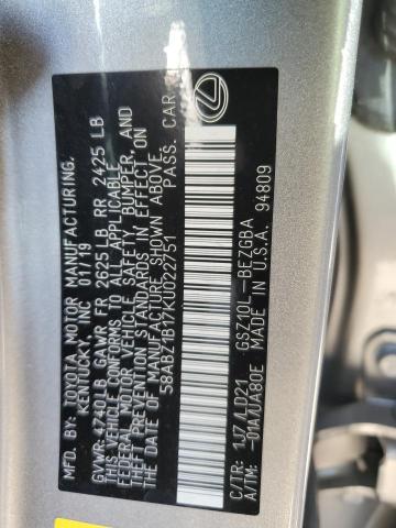 58ABZ1B17KU022751 Lexus ES 350