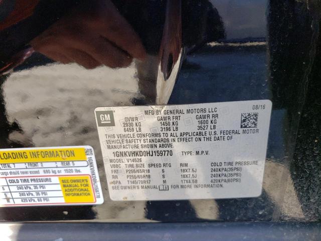 1GNKVHKD0HJ159770 Chevrolet Traverse Lt