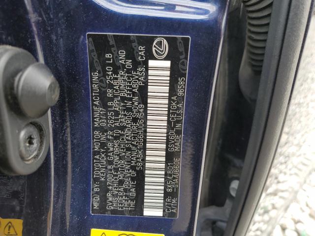 58ABK1GG6HU061549 Lexus ES 350