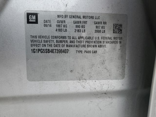 1G1PG5SB4E7398407 Chevrolet CRUZE LTZ