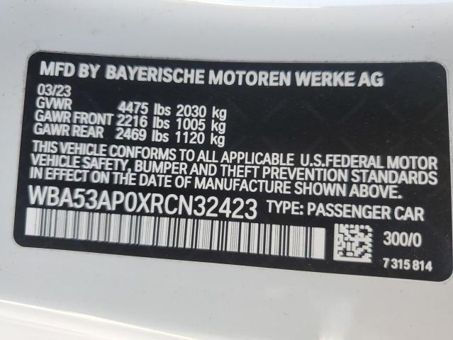 WBA53AP0XRCN32423 BMW 430I