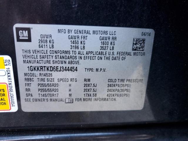 1GKKRTKD6EJ344454 GMC Acadia Denali