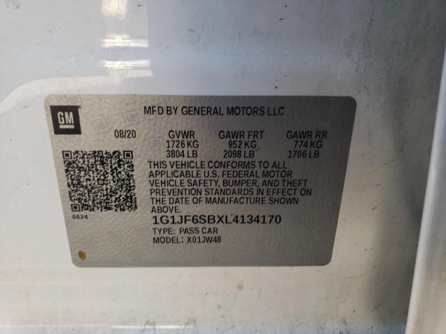 1G1JF6SBXL4134170 Chevrolet Sonic Premier