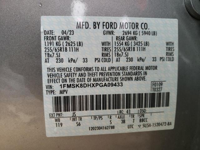 1FMSK8DHXPGA09433 Ford EXPLORER XLT