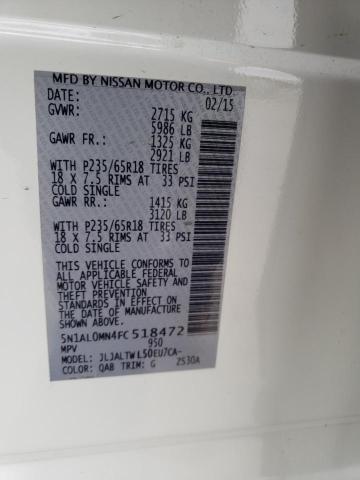 5N1AL0MN4FC518472 Infiniti QX60