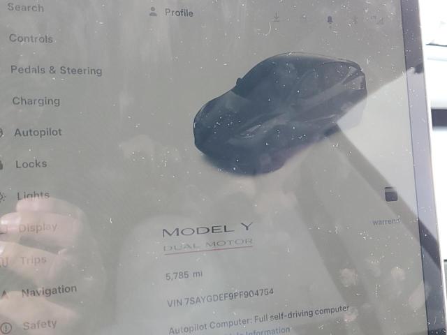 7SAYGDEF9PF904754 Tesla Model Y